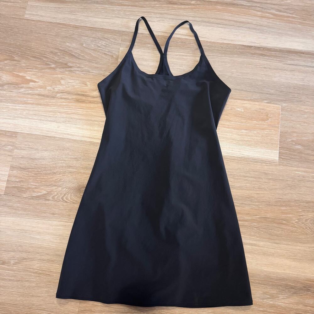 Outdoor Voices Exercise Dress Black Racerback Built-In Shorts Size M - Picture 1 of 11